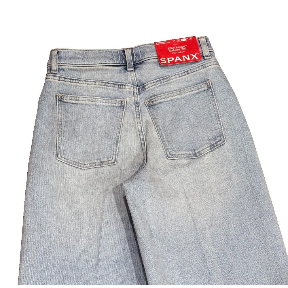 SPANX SPANXshape Authentic 360 Wide Leg Jeans Size SMALL Vintage Coastline Blue - Picture 11 of 12
